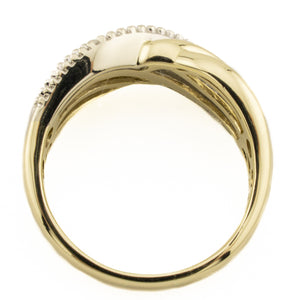 0.50ctw Round Diamond Lady's Fashion Band Ring in 14K Two Tone Gold - Size 8