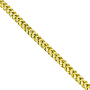 3mm Wide Franco Link 7" Bracelet in 10K Yellow Gold - 3.8 grams
