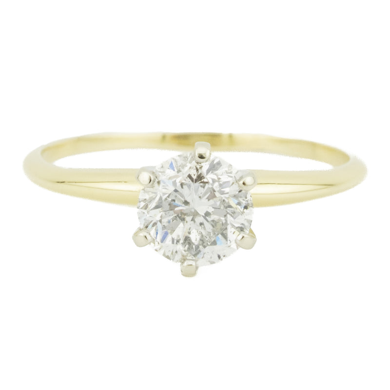 0.93ct Round Brilliant Diamond Solitaire Engagement Ring in 14K Yellow Gold