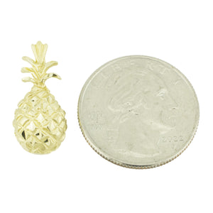 Gold Pineapple Pendant in 14K Yellow Gold - 1.9 Grams