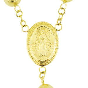 0.45ctw Emerald Accented Rosary 28" in 18K Yellow Gold