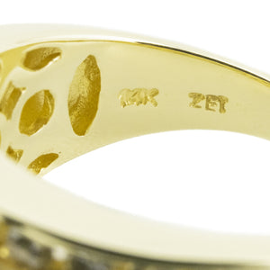 4.00ctw Diamond Cluster Engagement Ring in 14K Two-Tone Gold -Size 6.75