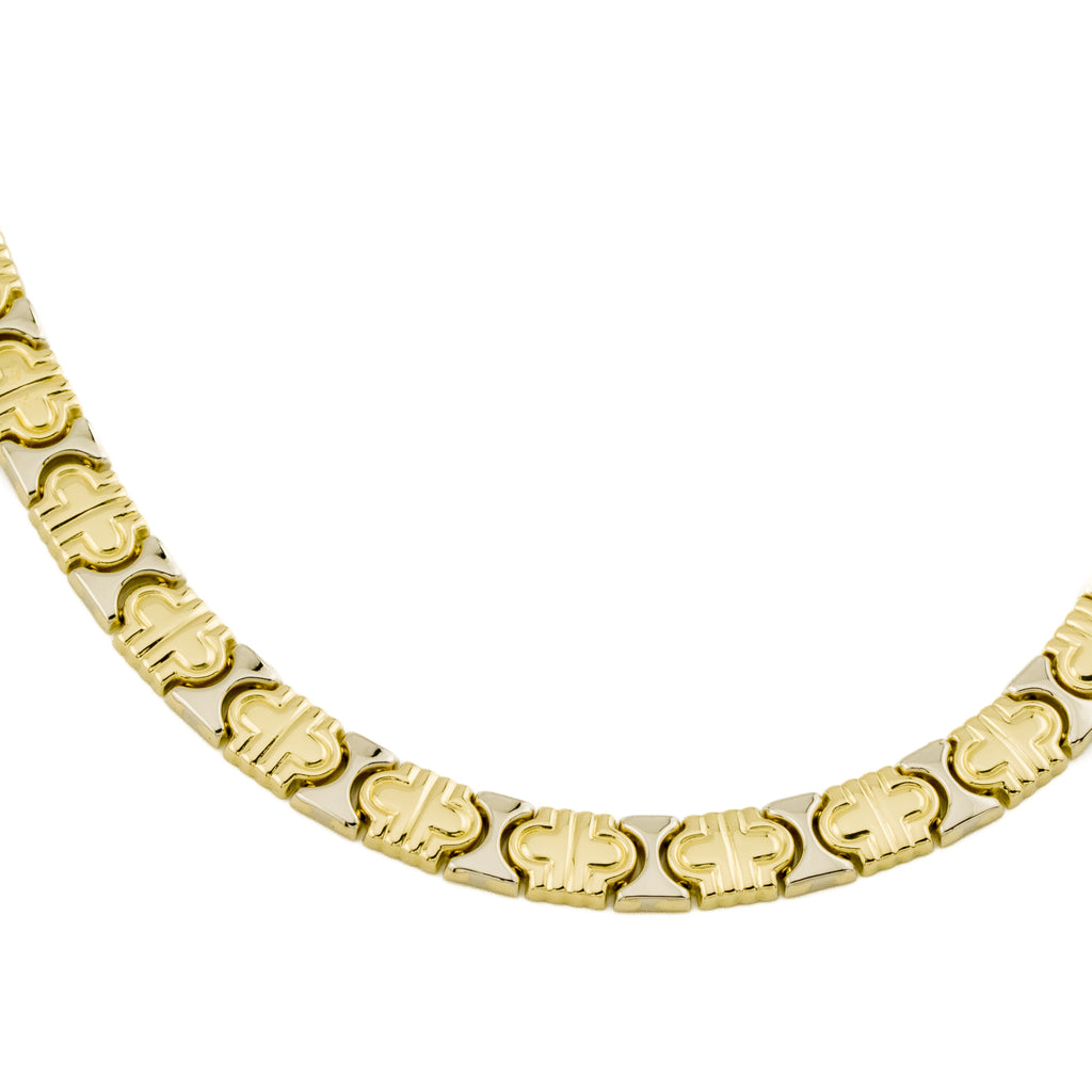 9mm Wide Fashion 16" Necklace in 18K Two-Tone Gold