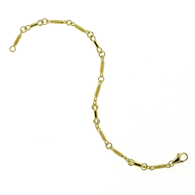 Fancy Fashion Link Bracelet 8" in 18K Yellow Gold