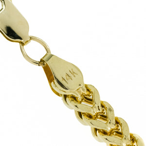 4.7mm Wide Gold Foxtail Bracelet 8" in 14K Yellow Gold