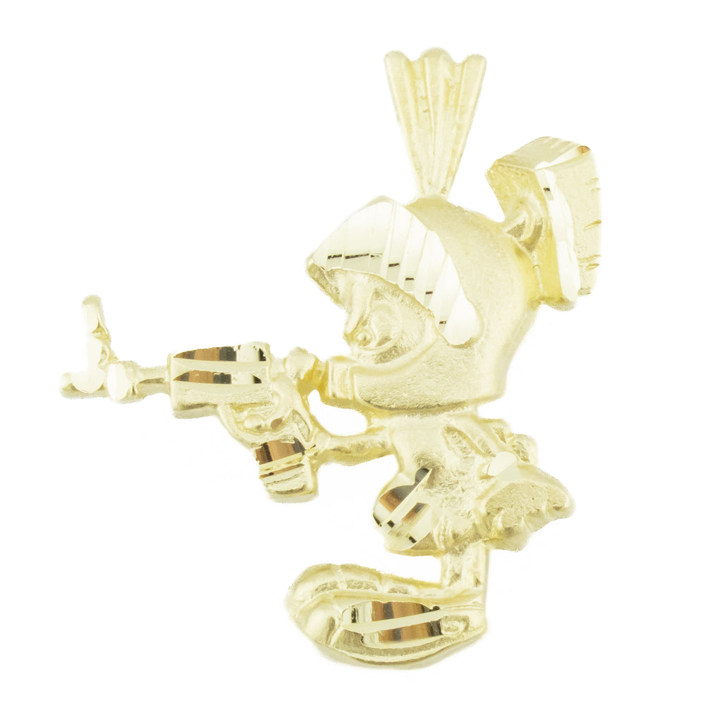 Looney Toons Marvin Pendant in 14K Yellow Gold - 1.6 Grams