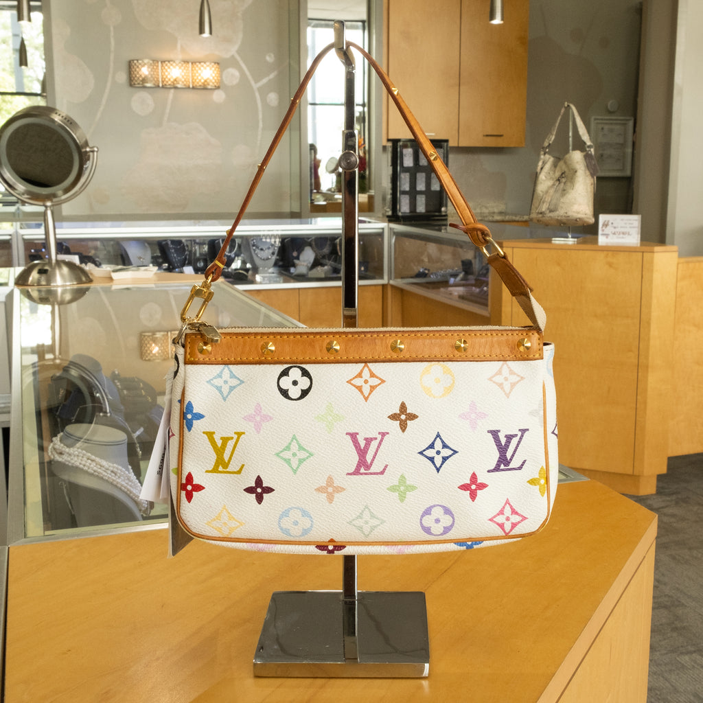 Vintage Louis Vuitton White Multi Pochette Version 2 - 2003