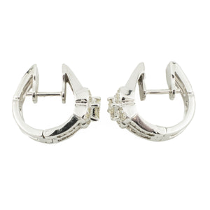 0.86ctw Diamond Huggie Hoop Earrings in 14K White Gold