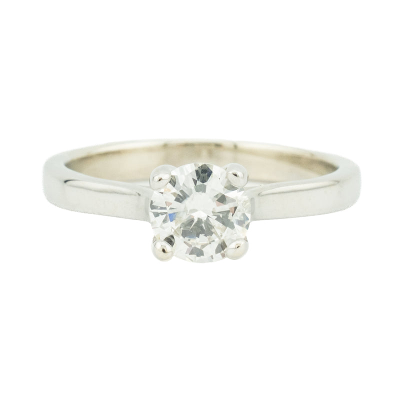 0.85ctw Round Diamond I/I1 Solitaire Engagement Ring in 14K White Gold