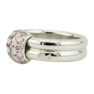 1.05ctw Pink Diamond Accented Fashion Ring in Platinum .900 -Size 7