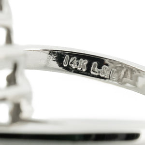 1.00ctw Diamond Cluster Fashion Ring in 14K White Gold - Size 6.75