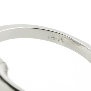 Vintage 2.50ctw Oval Lab Sapphire & Diamond Accented Ring in 14K White Gold - 6
