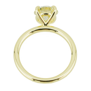 2.31ctw European J/I1 Diamond Solitaire Engagement Ring in 14K Yellow Gold - Size 6.75