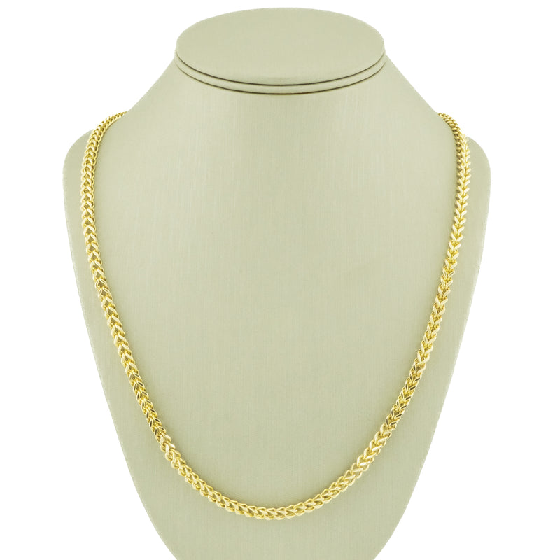 4mm Franco 26" Chain Necklace in 14K Yellow Gold - 18.9 Grams