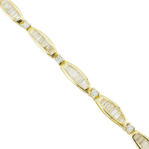 4.00ctw Diamond Accented 7.5" Tennis Bracelet in 14K Yellow Gold - 11.9 Grams