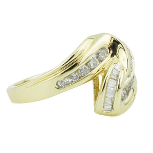 0.50ctw Diamond Cluster Lady's Ring in 14K Yellow Gold - Size 6