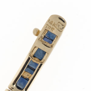 0.30ctw Diamond & 4.20ctw Sapphire 7" Tennis Bracelet in 14K Yellow Gold
