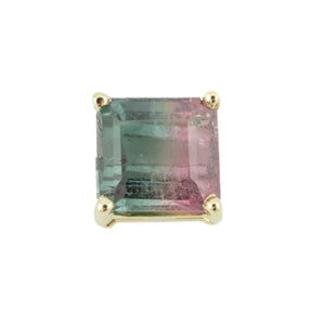 3.00ctw Watermelon Tourmaline Solitaire Gemstone Pendant in 14K Yellow Gold