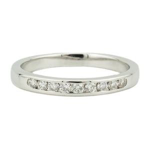 0.25ctw Diamond Accented Wedding Band Ring in 14K White Gold - Size 5