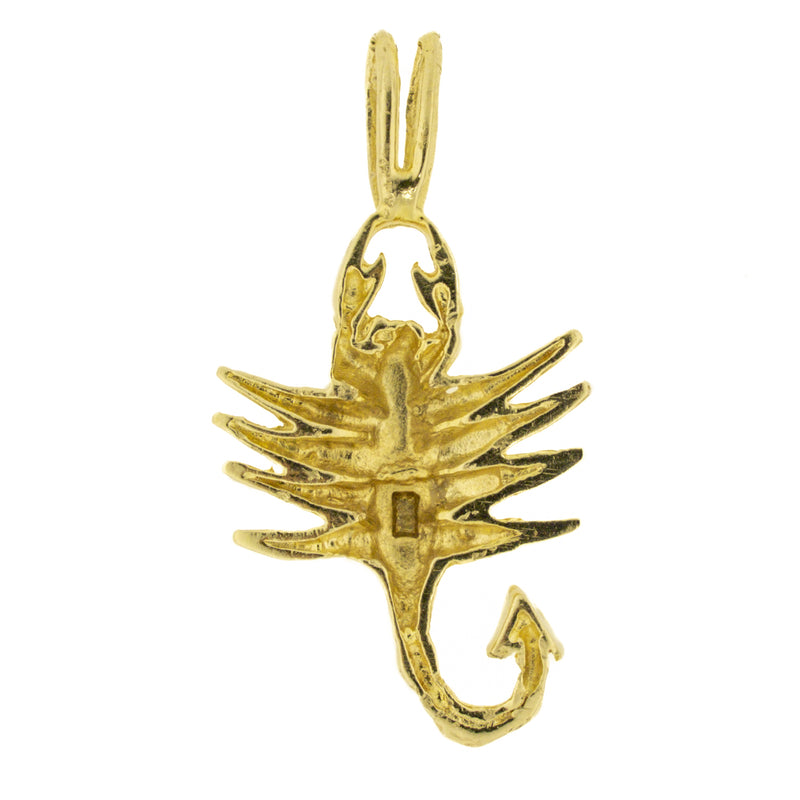 Gold Scorpion Pendant in 14K Yellow Gold - 2.9 Grams