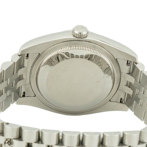 2009 Rolex Datejust Steel White Roman Dial Jubilee Bracelet Mens 36mm Watch 116200