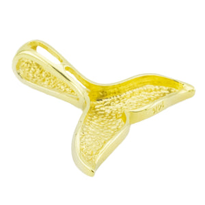 Whale Tail Pendant in 14K Yellow Gold - 1.6 Grams