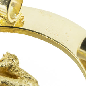 0.50ctw Diamond Accented Horse Pendant in 14K Yellow Gold - 16.2 Grams