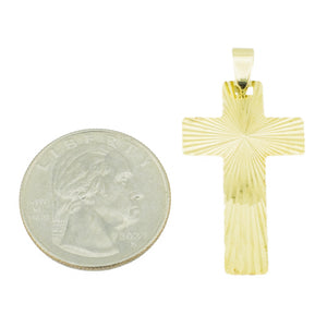 Gold Cross Pendant in 14K Yellow Gold - 2.7 Grams