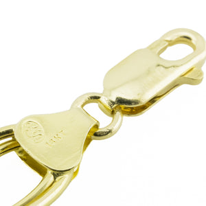 Gold Fancy Oval Link 7.5" Bracelet in 14K Yellow Gold - 5.3 grams