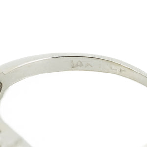0.70ctw Vintage European Cut L/VS2 Diamond & Accents Engagement Ring in 14K White Gold - Size 6.5
