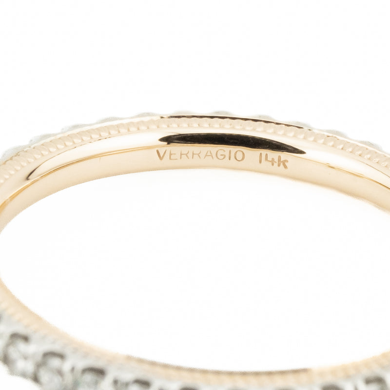 Verragio 0.70ct VS1/L Princess Diamond and Accents Engagement Ring in 14K Two-Tone Gold