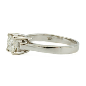 0.71ct Princess Cut Diamond I/SI1 Solitaire Engagement Ring in 14K White Gold - Size 6.25