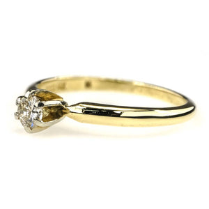 Round Diamond Solitaire Engagement Ring 0.20ct in 14K Yellow Gold