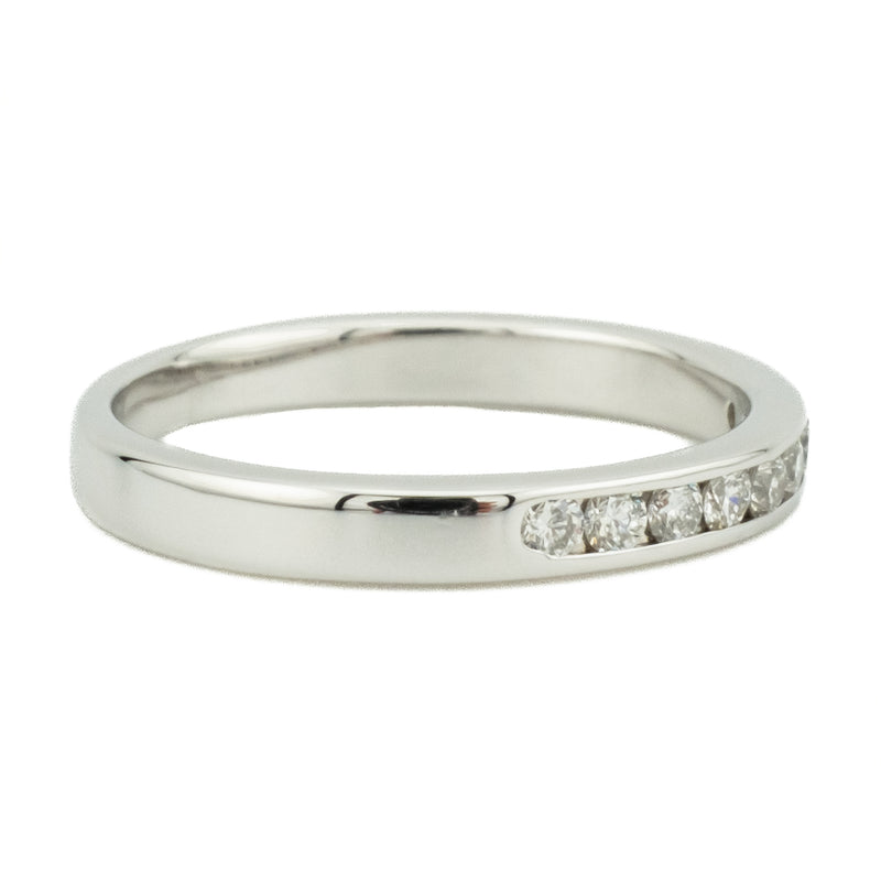 0.25ctw Diamond Accented Wedding Band Ring in 14K White Gold - Size 5