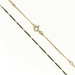 18" Bar Link Chain in 14K Yellow Gold 7.3G