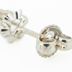 0.50ctw Round Diamond Solitaire Stud Earrings in 14K White Gold - 1.4 Gram