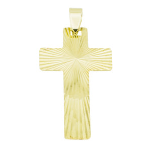 Gold Cross Pendant in 14K Yellow Gold - 2.7 Grams