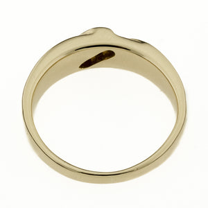 0.06ctw Round Diamond Men's Wedding Band Ring in 10K Two Tone Gold