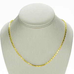 2mm Wide Baht 18" Chain in 24K Yellow Gold