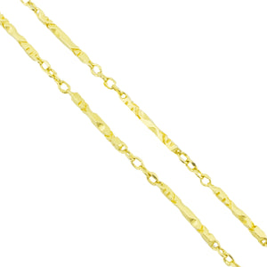 1mm Wide Fancy 17" Chain Necklace in 22K Yellow Gold - 6.2 Grams