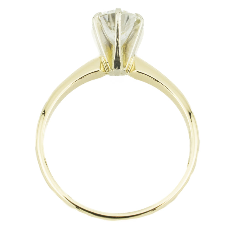 0.89ct Round Brilliant Diamond Solitaire Engagement Ring in 14K Yellow Gold - Size 7