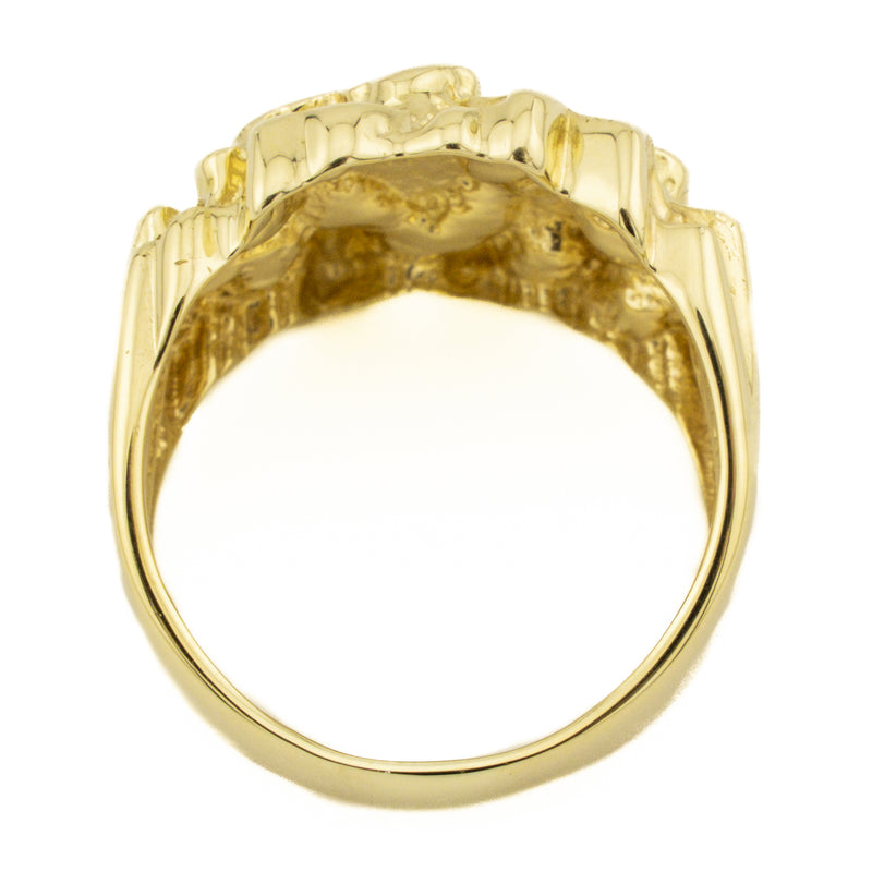 Gold Nugget Ring in 10K Yellow Gold - Size 9.75