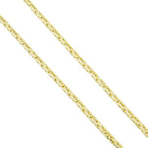 64mm Wide Byzantine 25" Chain in 14K Yellow Gold - 74.9 Grams