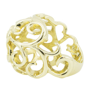 Ladies Fashion Gold Ring in 14K Yellow Gold - Size7.5