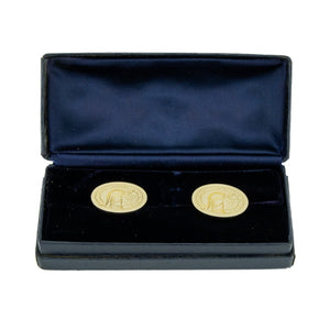 Tiffany & Co. West Point Cufflinks in 14K Yellow Gold - 17.1 Grams