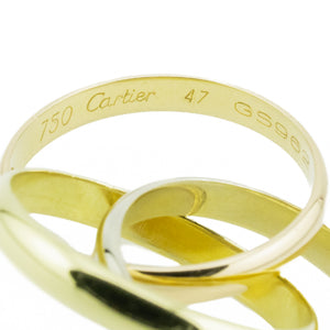 Cartier Trinity Gold Band Ring in 18K Tri-Tone Gold - Size 3.25