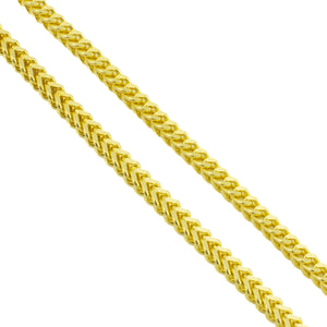 13mm Franco 22" Chain Necklace in 22K Yellow Gold - 38 Grams