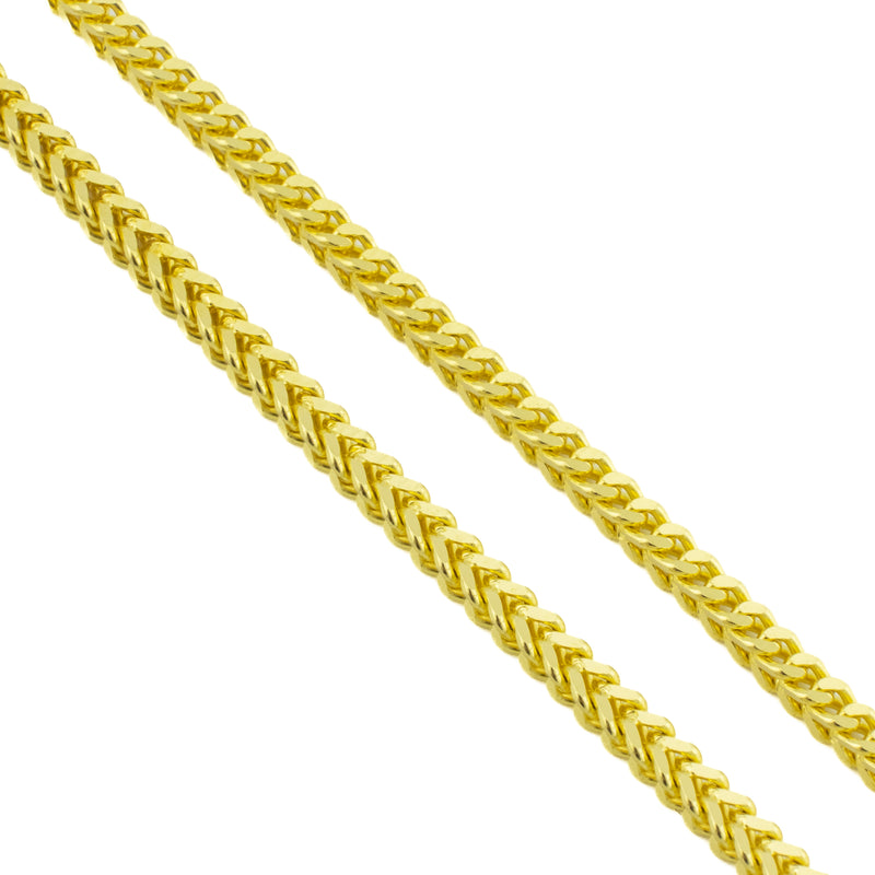 13mm Franco 22" Chain Necklace in 22K Yellow Gold - 38 Grams