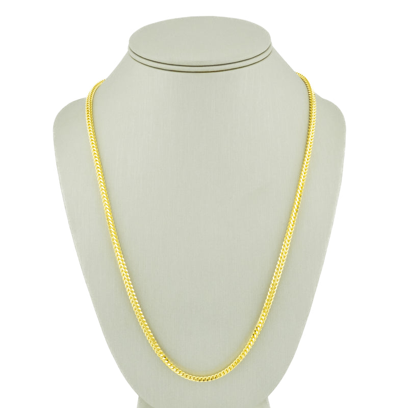 13mm Franco 22" Chain Necklace in 22K Yellow Gold - 38 Grams