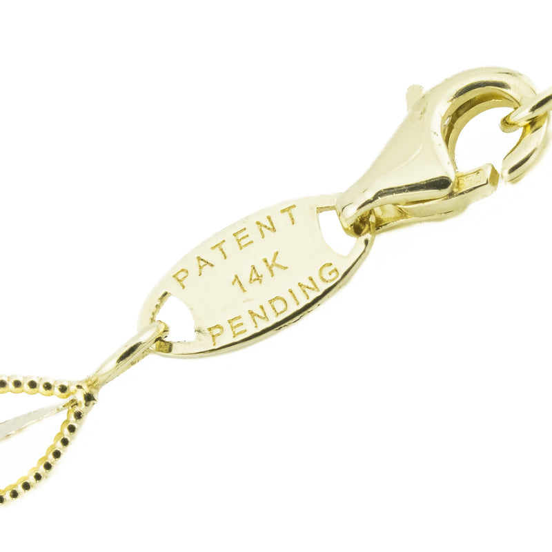 4mm Wide Fancy Fashion 17" Gold Chain in 14K Yellow Gold